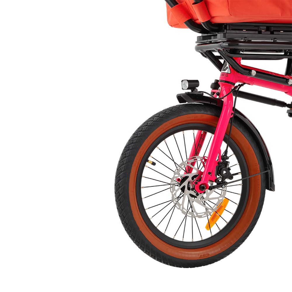 Atmose Model V ESV1 Adventure Cargo Bike mit übergroßem Camping-Rack vorne
