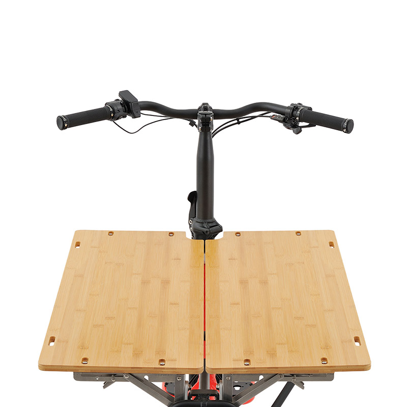Bambus-Klappdeck-Kit 33,5 x 24 Zoll für Model Q E-Cargo Bike Street Vending