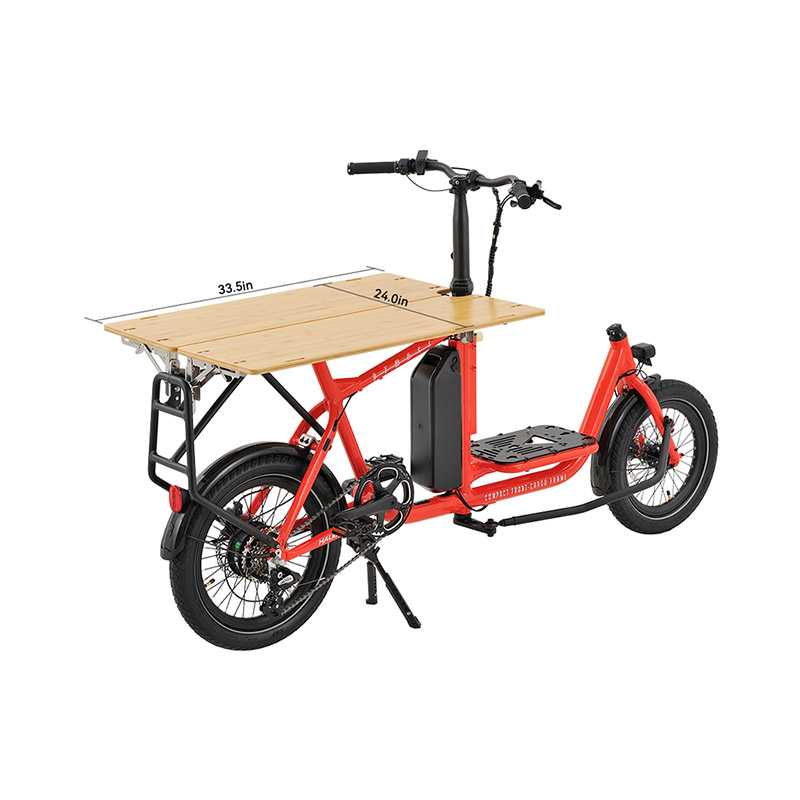 Bambus-Klappdeck-Kit 33,5 x 24 Zoll für Model Q E-Cargo Bike Street Vending